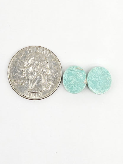 Mexican Turquoise Cabochon Pair | Artisan Cut Gemstone