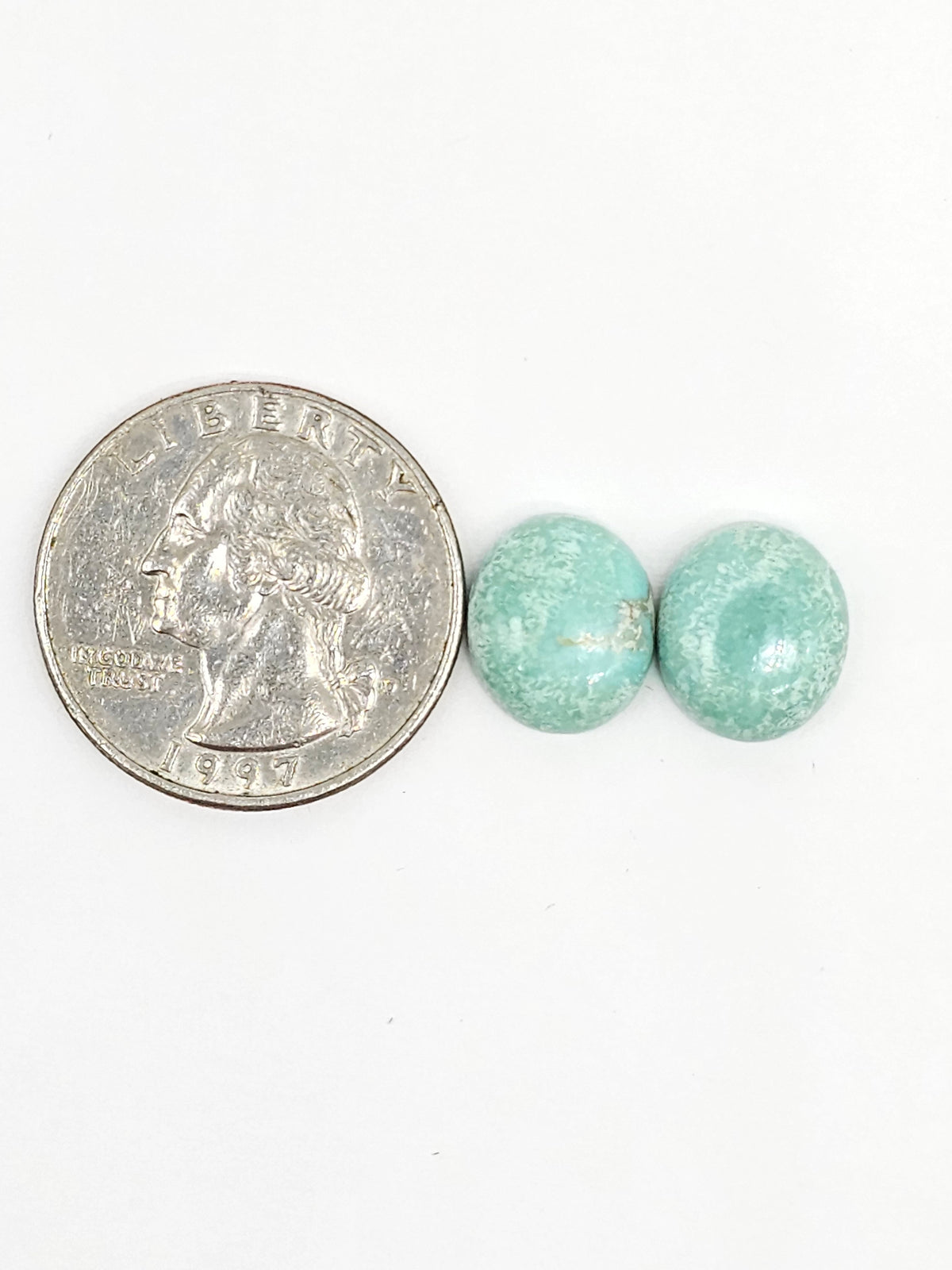 Mexican Turquoise Cabochon Pair | Artisan Cut Gemstone