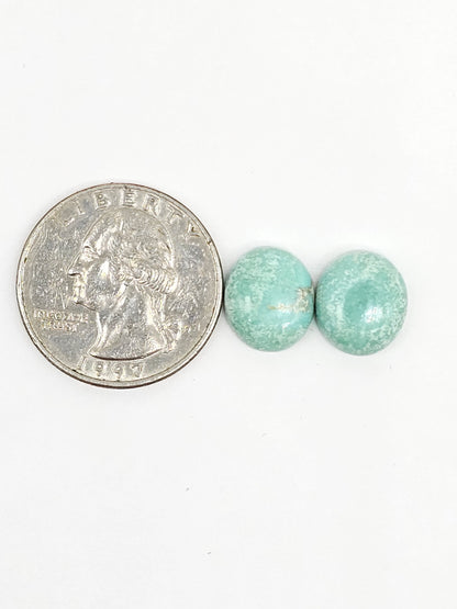Mexican Turquoise Cabochon Pair | Artisan Cut Gemstone