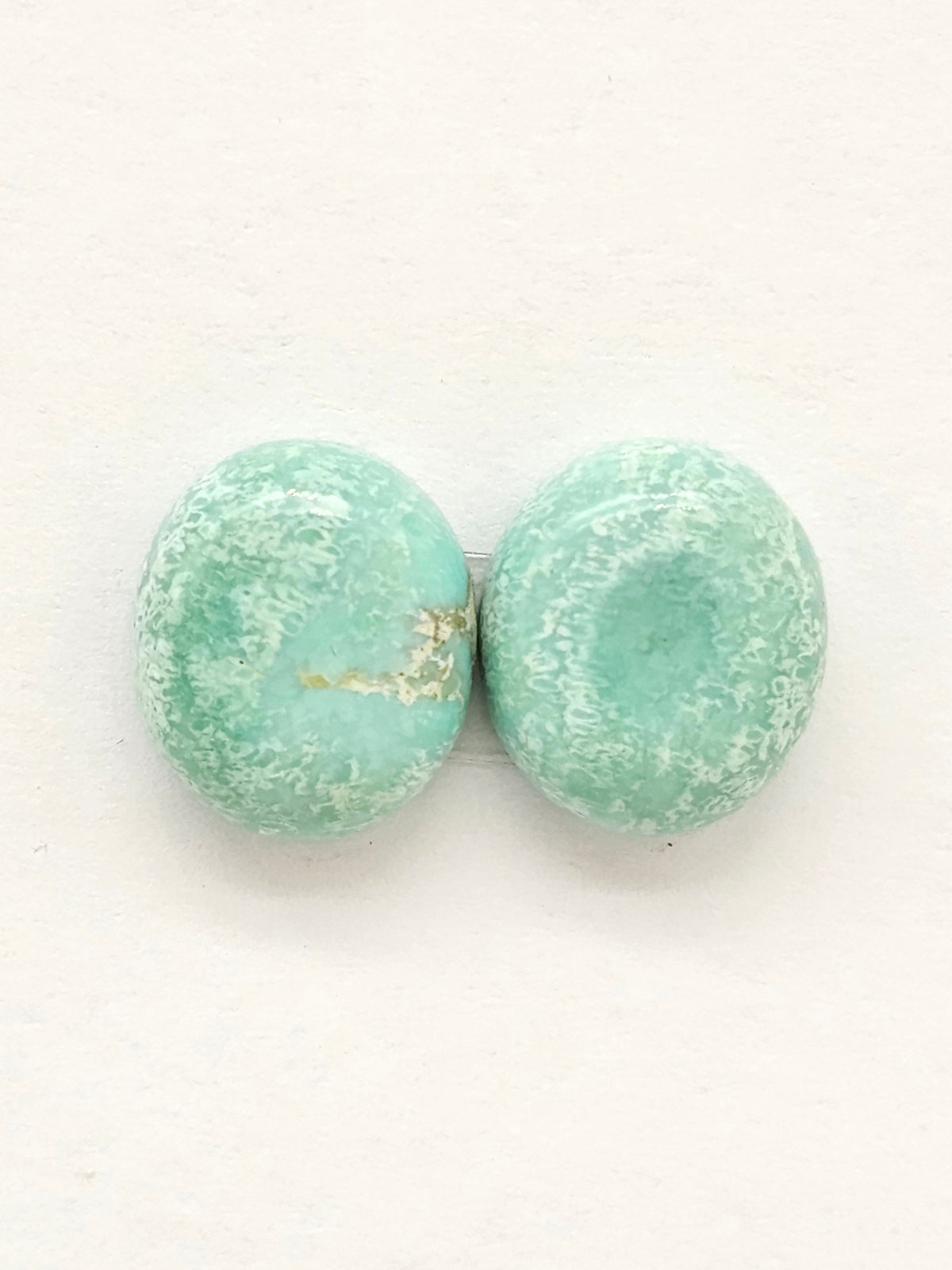 Mexican Turquoise Cabochon Pair | Artisan Cut Gemstone