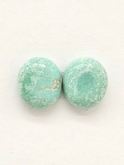 Mexican Turquoise Cabochon Pair | Artisan Cut Gemstone