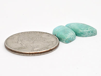 Mexican Turquoise Cabochon Pair | Artisan Cut Gemstone