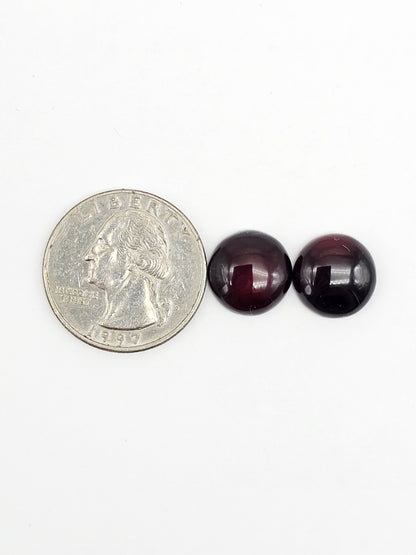 Red Amber Authentic Cabochon Pair