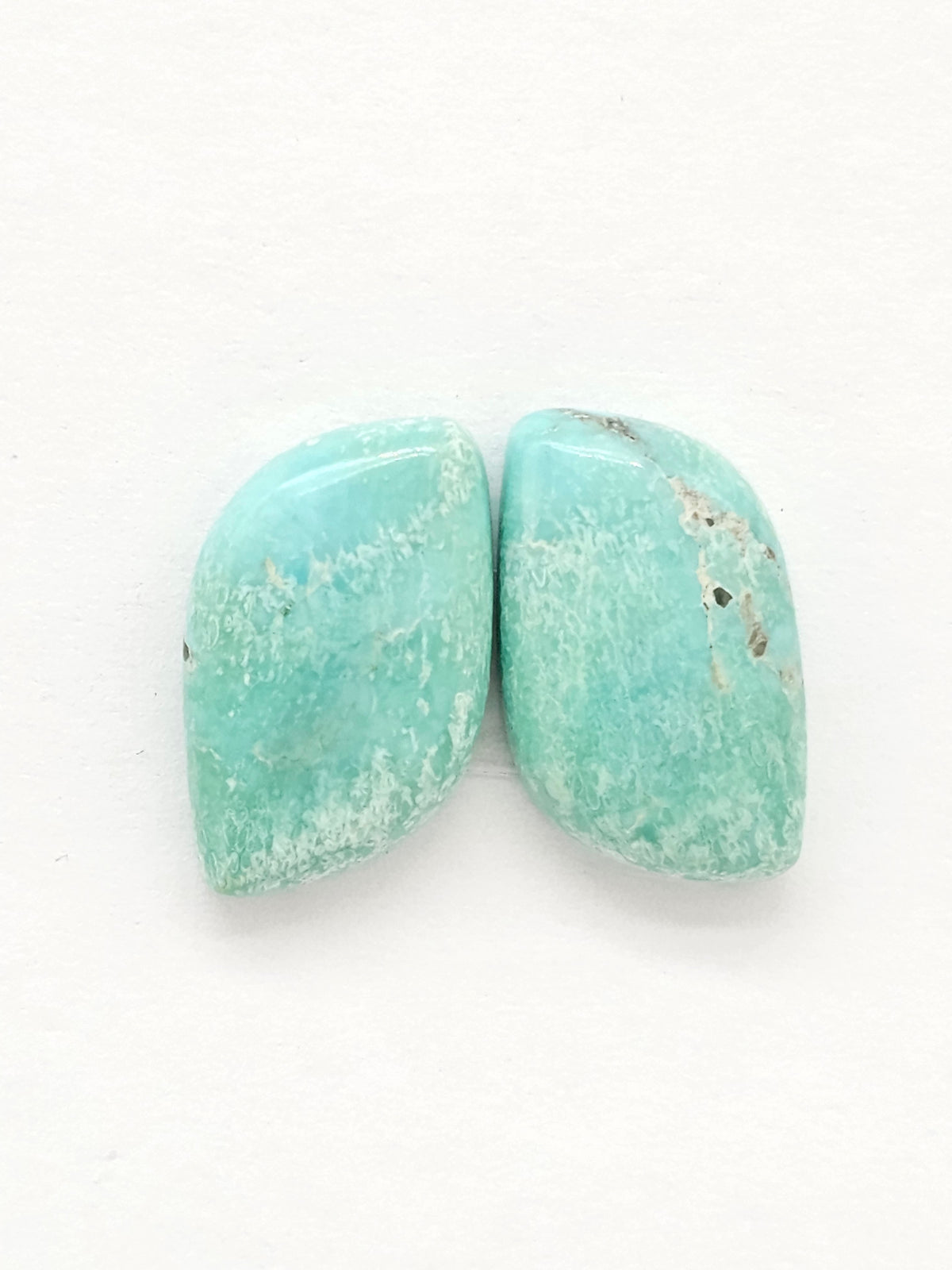 Mexican Turquoise Cabochon Pair | Artisan Cut Gemstone