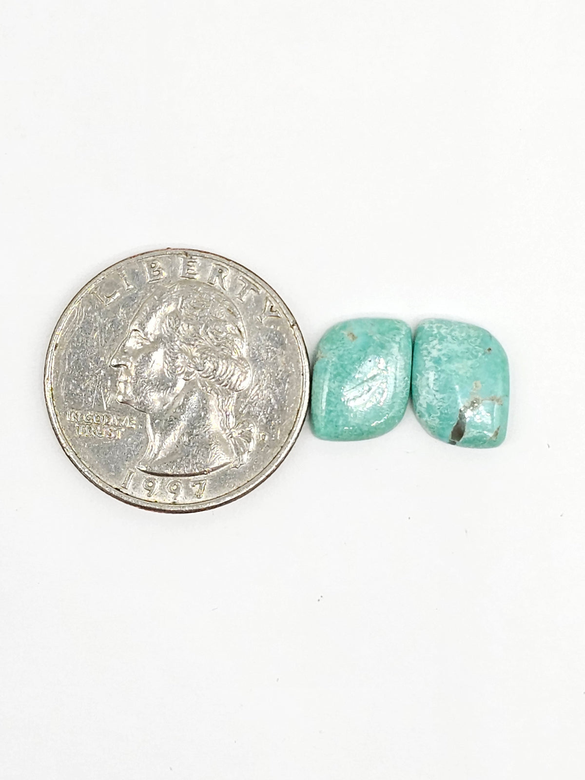 Mexican Turquoise Cabochon Pair | Artisan Cut Gemstone