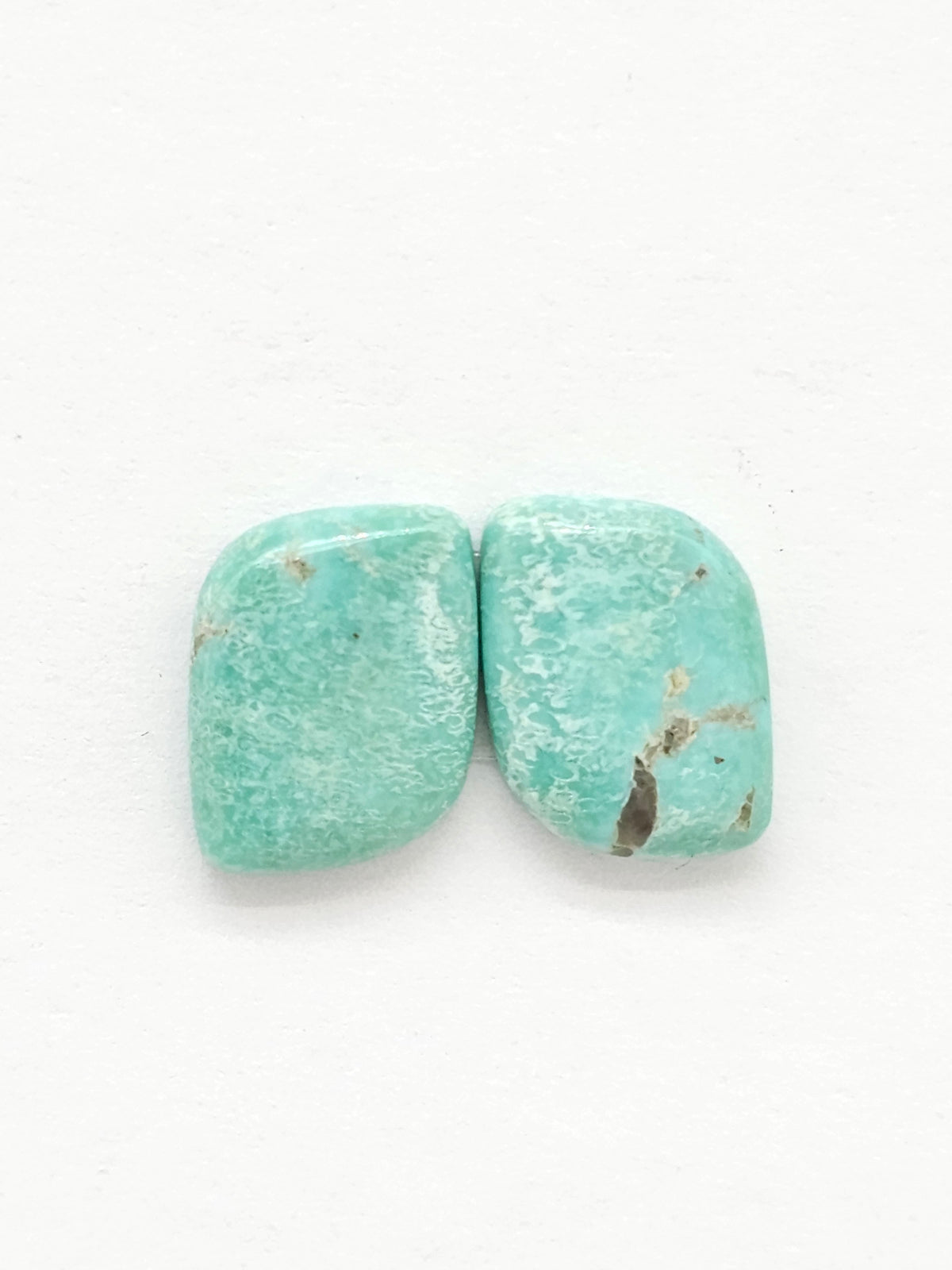 Mexican Turquoise Cabochon Pair | Artisan Cut Gemstone