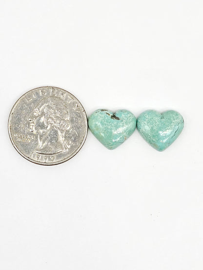 Mexican Turquoise Cabochon Pair | Artisan Cut Gemstone