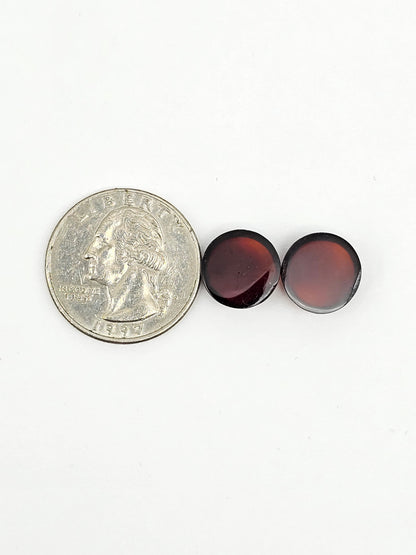 Red Amber Authentic Cabochon Pair