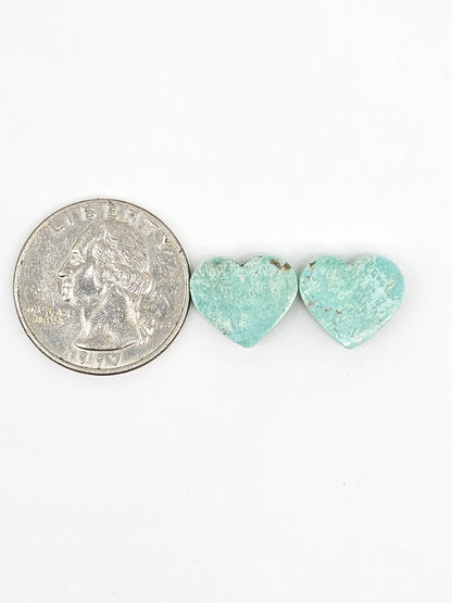 Mexican Turquoise Cabochon Pair | Artisan Cut Gemstone