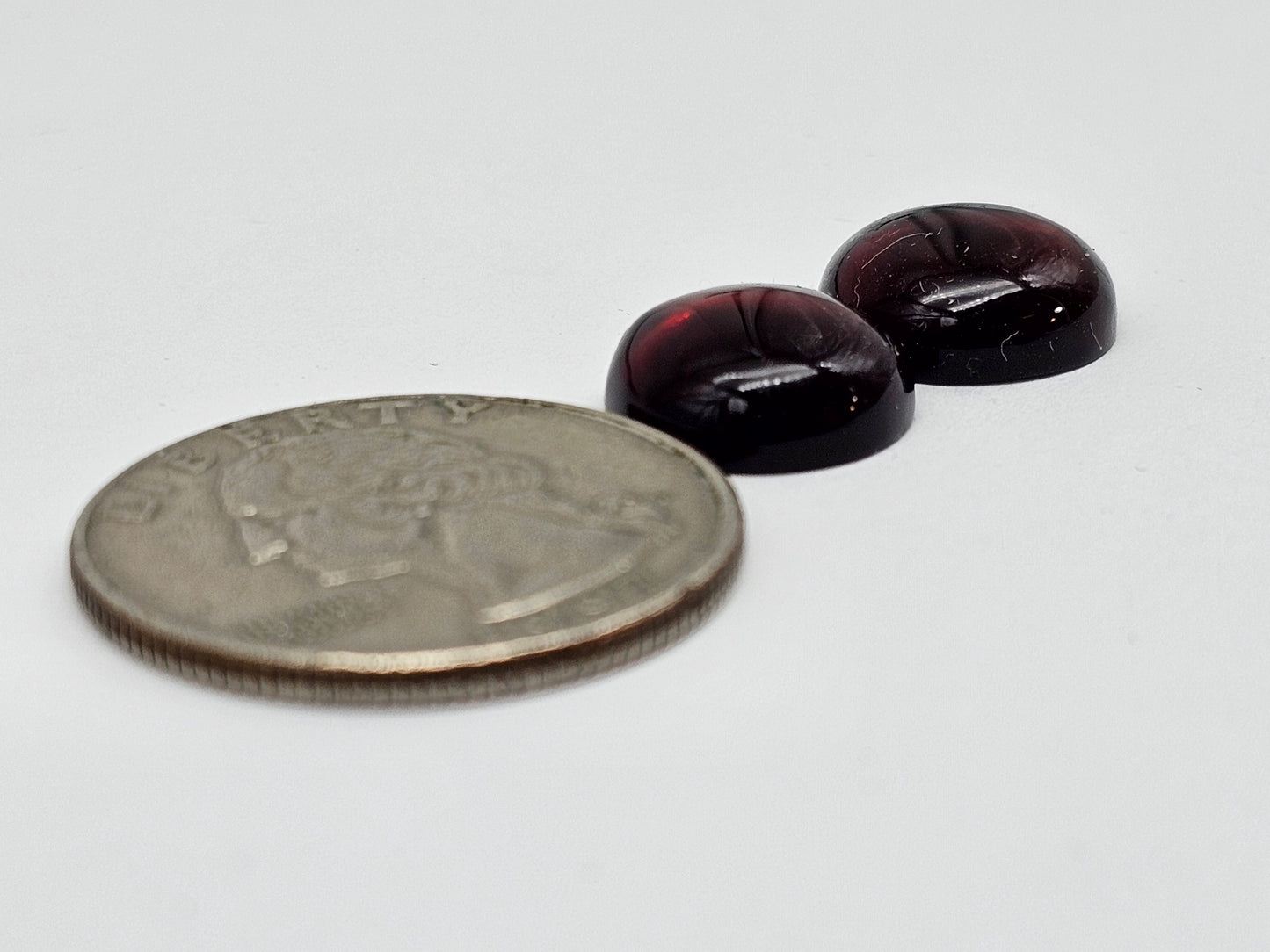 Red Amber Authentic Cabochon Pair