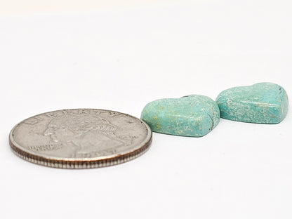 Mexican Turquoise Cabochon Pair | Artisan Cut Gemstone