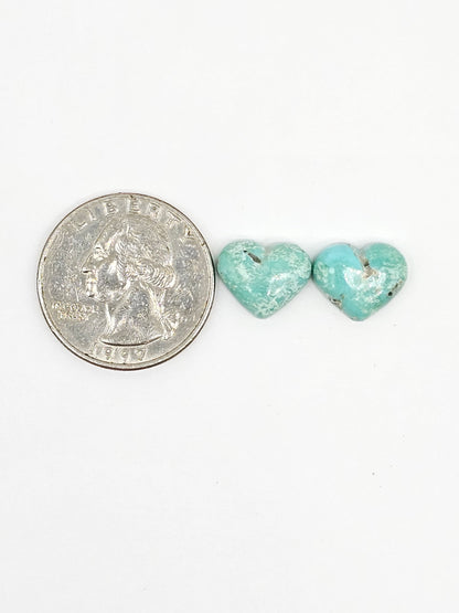 Mexican Turquoise Cabochon Pair | Artisan Cut Gemstone