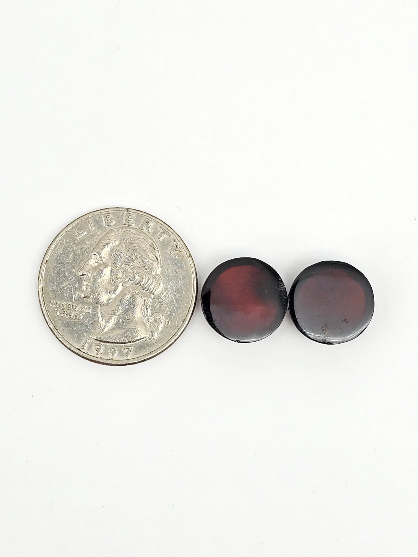 Red Amber Authentic Cabochon Pair