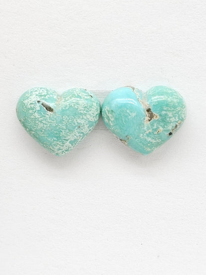 Mexican Turquoise Cabochon Pair | Artisan Cut Gemstone