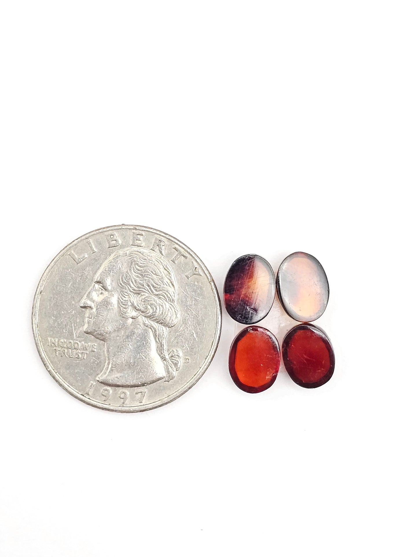 Red Amber Authentic Cabochon Pairs