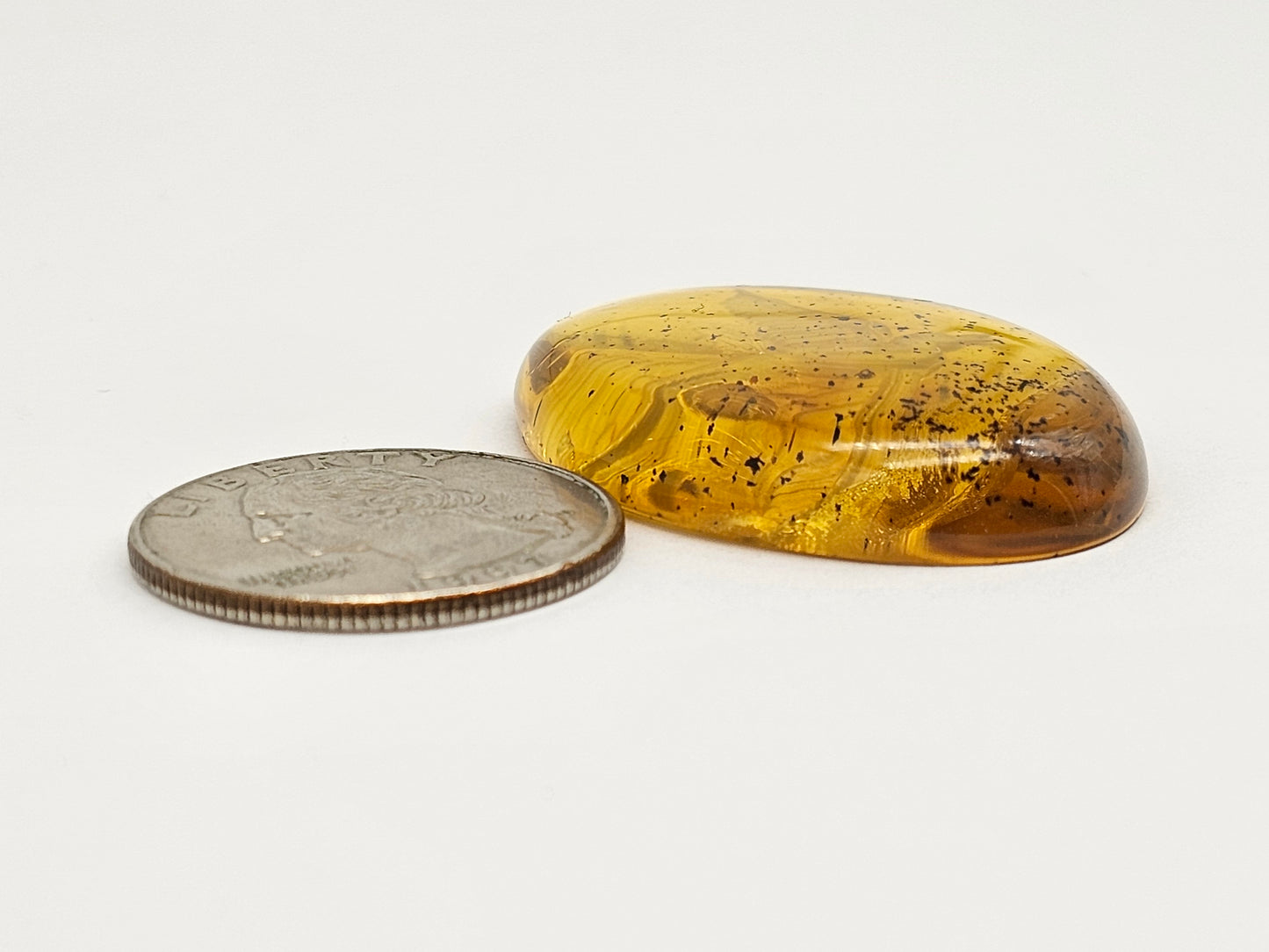 Amber Intaglio Cabochon | Hand-Carved Natural Amber