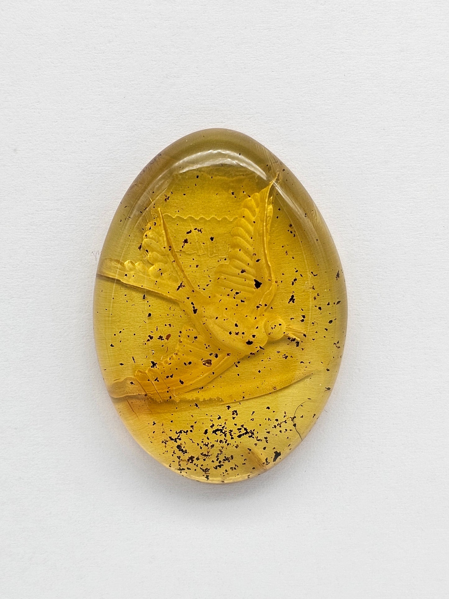 Amber Intaglio Cabochon | Hand-Carved Natural Amber