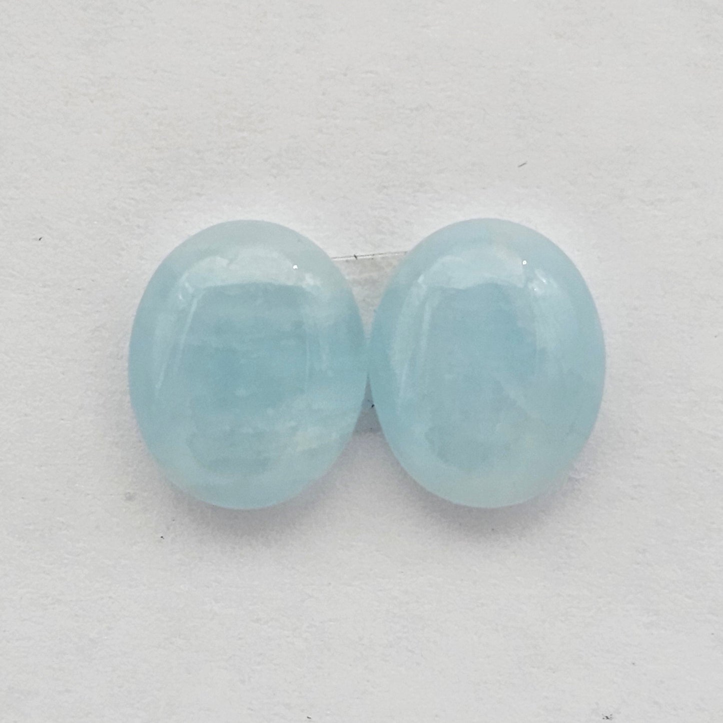 Aquamarine Silica Cabochon pair