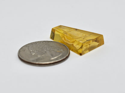 Amber Intaglio Cabochon | Hand-Carved Natural Amber