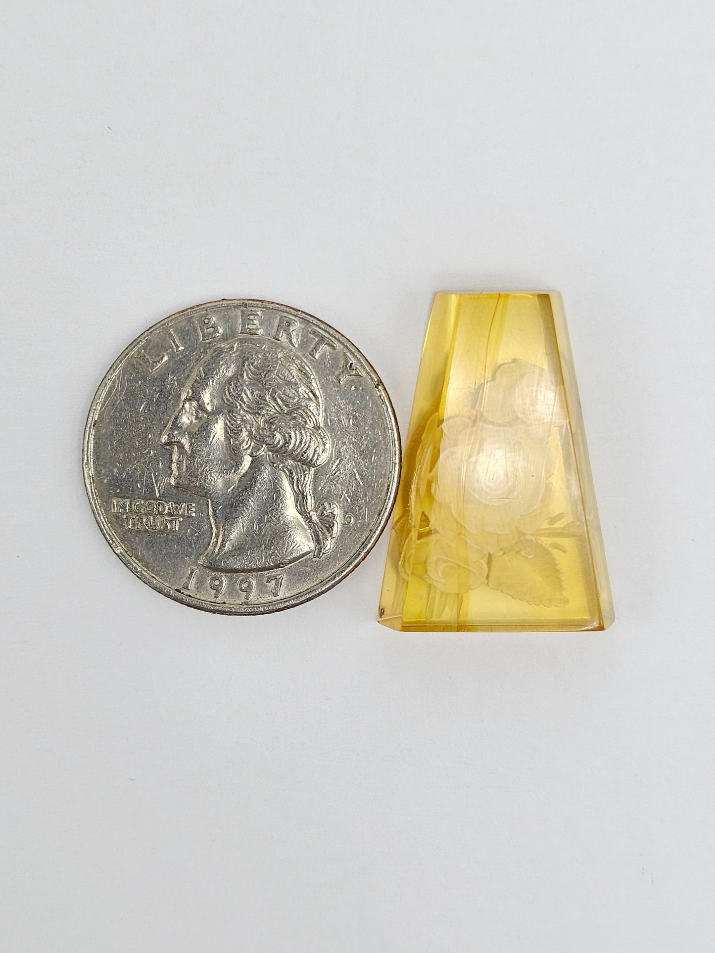 Amber Intaglio Cabochon | Hand-Carved Natural Amber