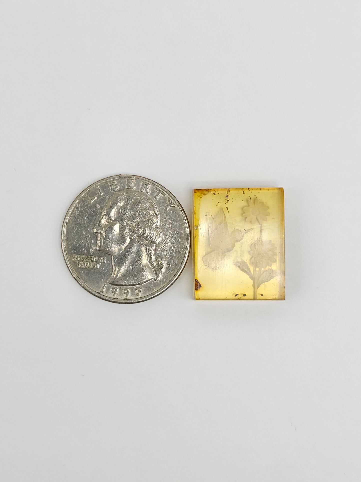 Amber Intaglio Cabochon | Hand-Carved Natural Amber