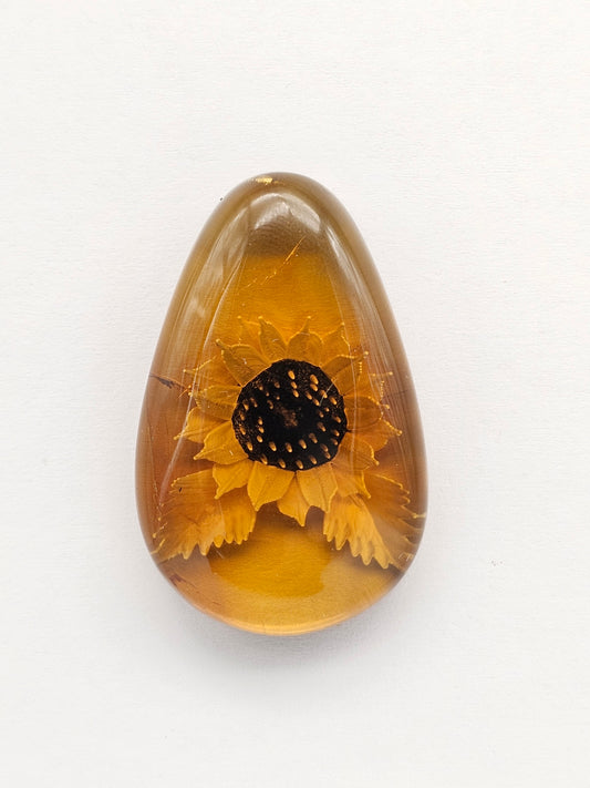 Amber Intaglio Cabochon | Hand-Carved Natural Amber