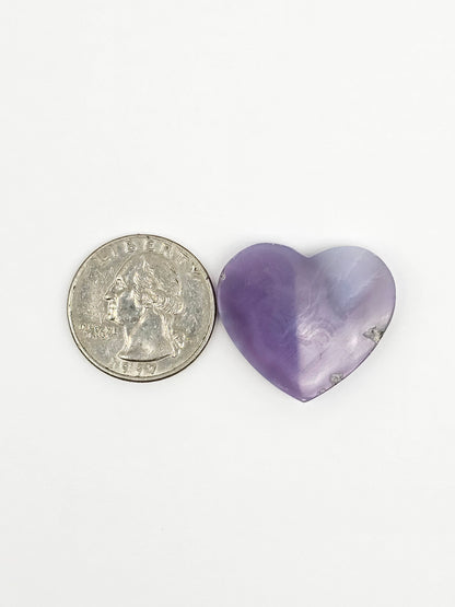 Moss agate heart cabochon