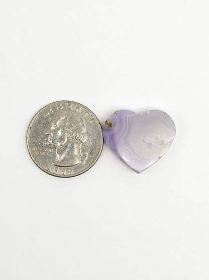 Moss agate heart cabochon