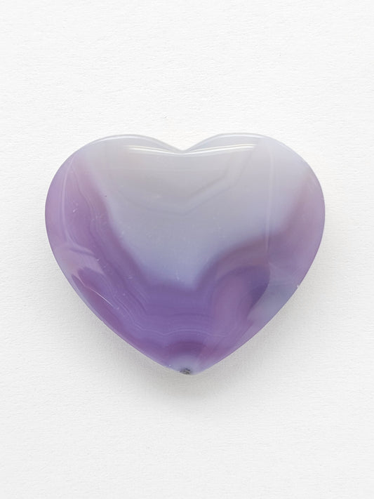 Moss agate heart cabochon