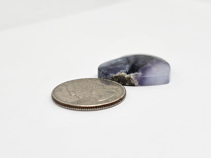 Moss agate heart cabochon