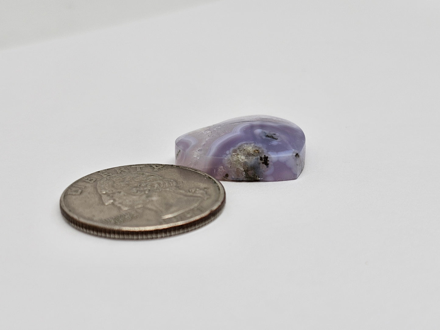 Moss agate heart cabochon