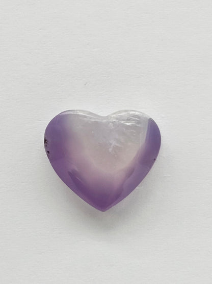 Moss agate heart cabochon