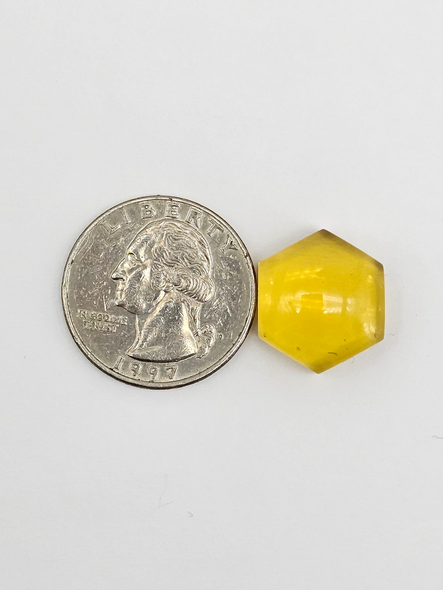 Amber Hexagon Cabochon