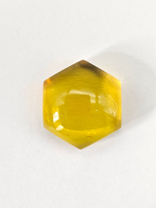 Amber Hexagon Cabochon
