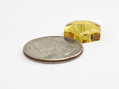 Amber Hexagon Cabochon