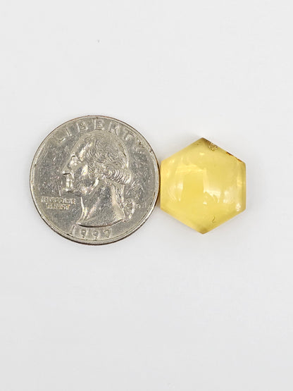 Amber Hexagon Cabochon