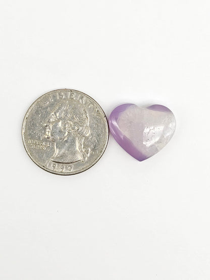 Moss agate heart cabochon