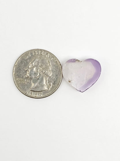 Moss agate heart cabochon