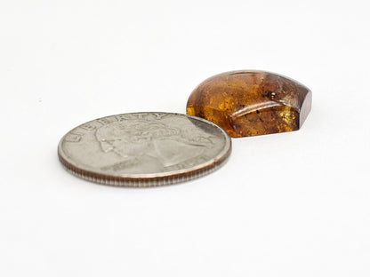 Amber Hexagon Cabochon