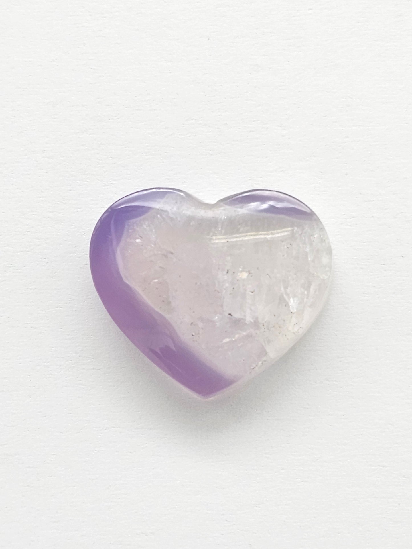 Moss agate heart cabochon