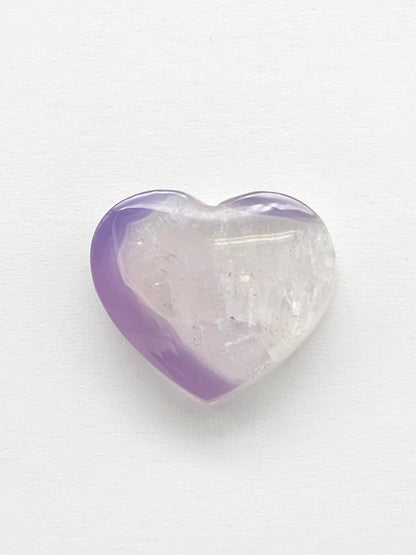 Moss agate heart cabochon