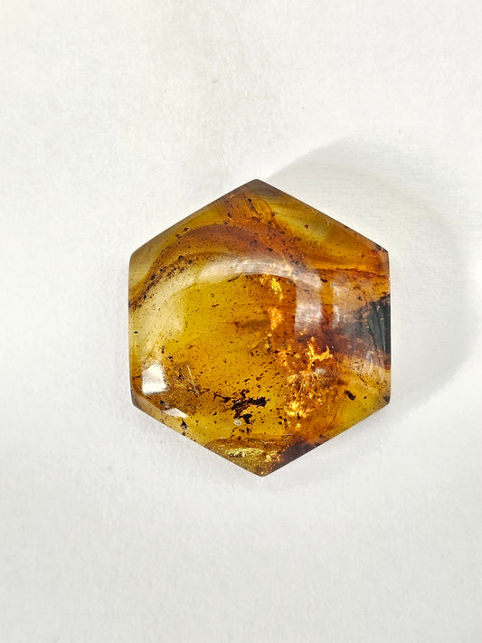 Amber Hexagon Cabochon