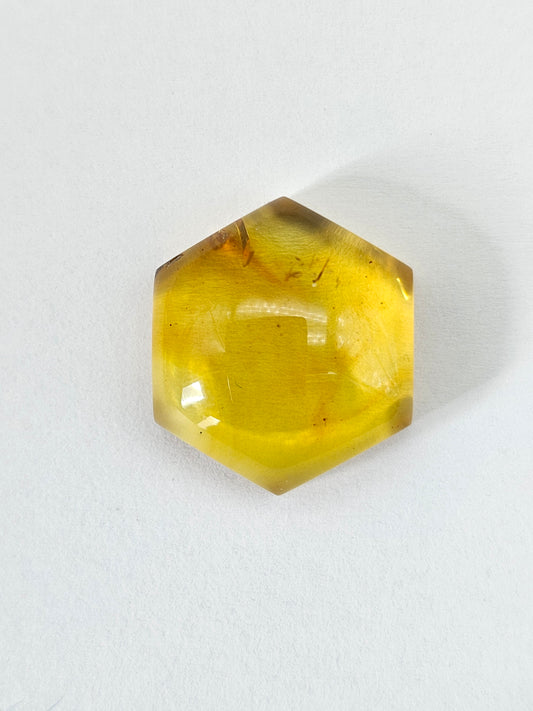 Amber Hexagon Cabochon