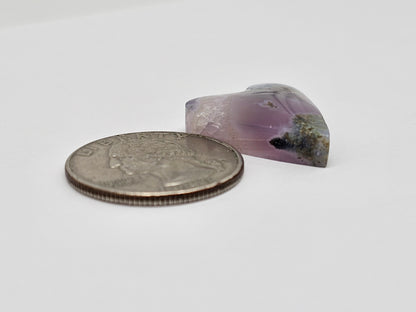 Moss agate heart cabochon