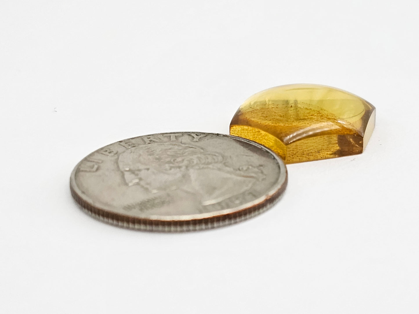Amber Hexagon Cabochon