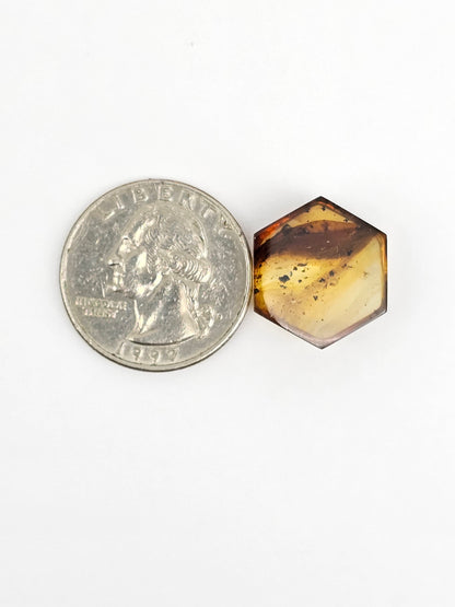 Amber Hexagon Cabochon