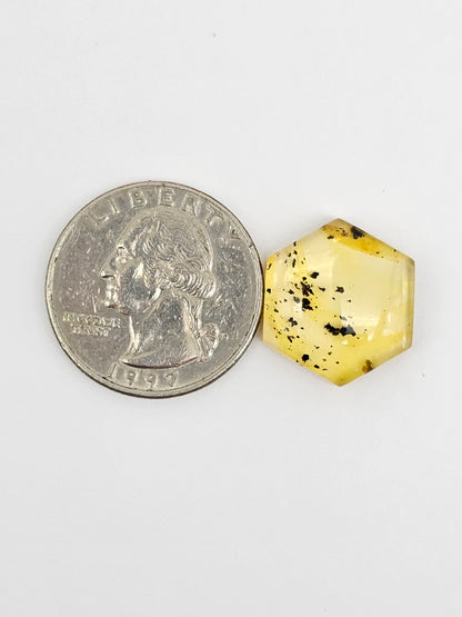 Amber Hexagon Cabochon