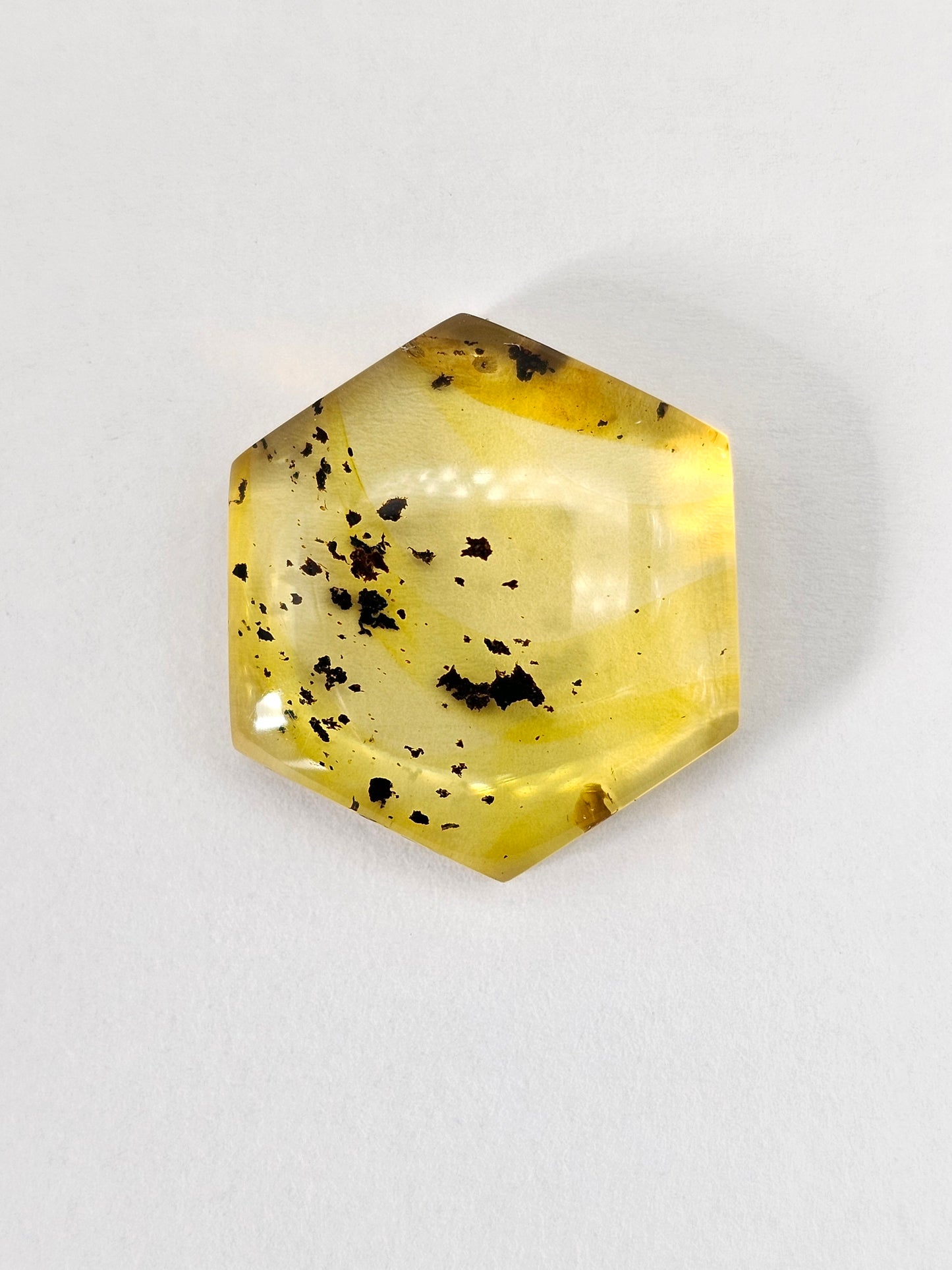 Amber Hexagon Cabochon
