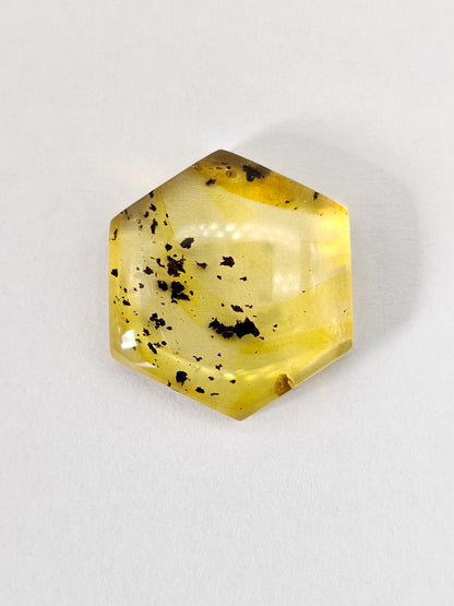 Amber Hexagon Cabochon