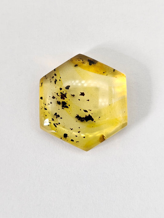 Amber Hexagon Cabochon